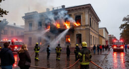 Major Fire Breaks Out At Historic St. Petersburg Mansion Slated For Conversion Into Luxury Housing